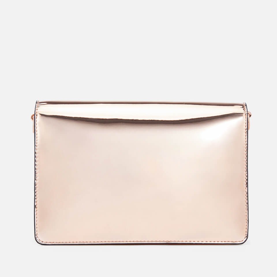 Karl Lagerfeld Women's K/Signature Gloss Shoulder Bag - Rose Gold
