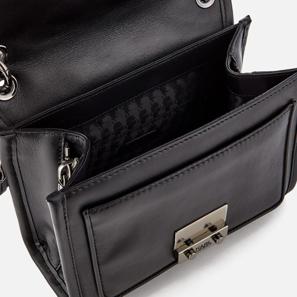 Karl Lagerfeld Women's K/Kuilted Mini Handbag - Black/Gun metal