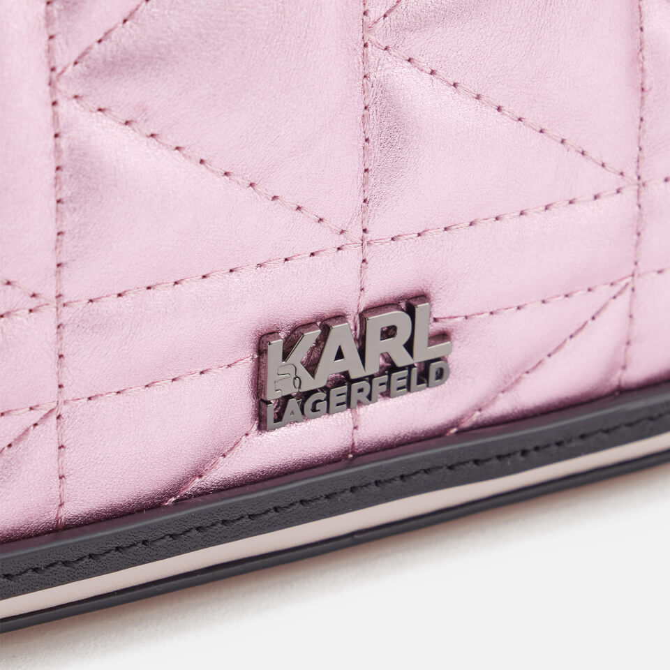Karl Lagerfeld Women's K/Kuilted Pink Camera Bag - Metallic Pink