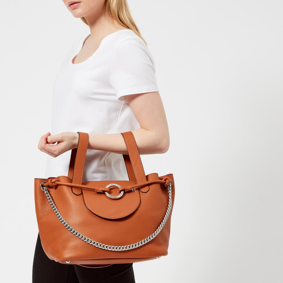 Meli Melo Thela Tan Brown Leather Tote Bag For Women