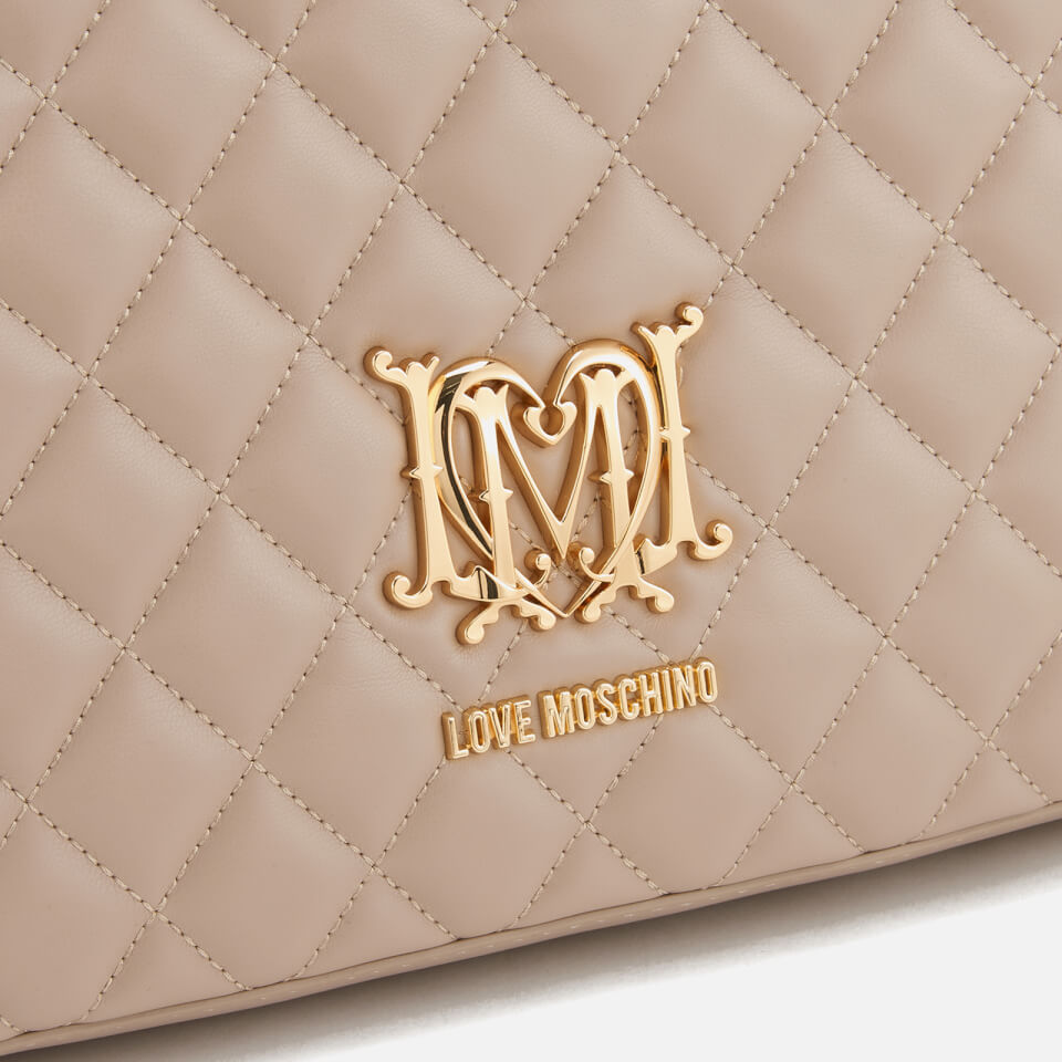 Love Moschino Women's Quilted Shopper Bag - Taupe