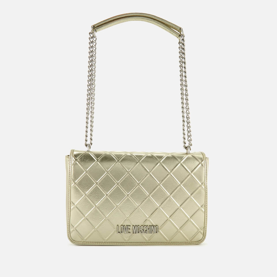 Love Moschino Women's Quilted Shoulder Bag - Gold