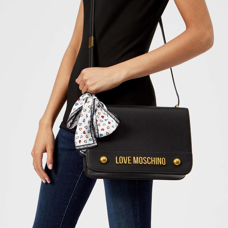 Love Moschino Women's Logo Chain Shoulder Bag - Black