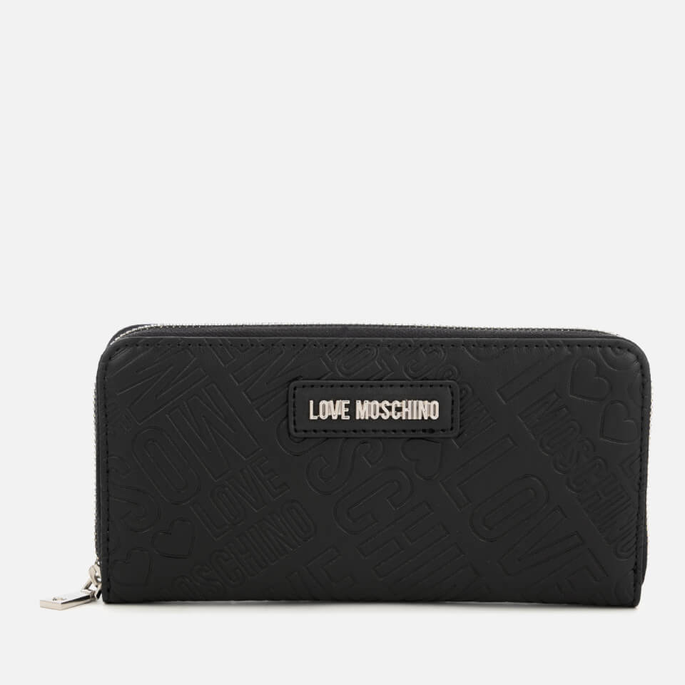 Love Moschino Women's Zip Around Wallet - Black