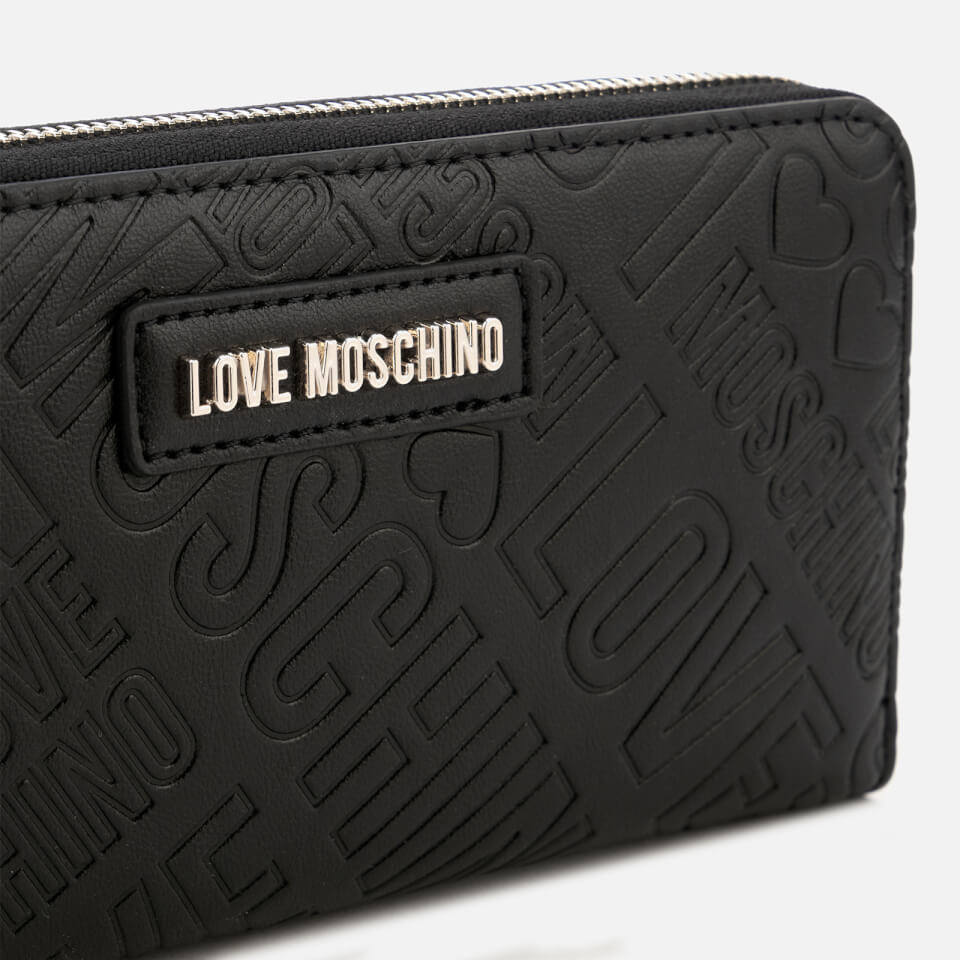 Love Moschino Women's Zip Around Wallet - Black