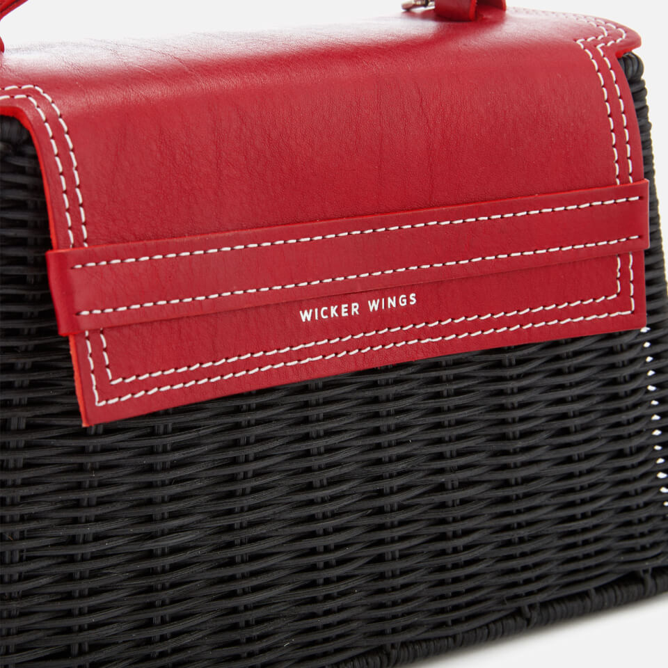 Wicker Wings Women's Marta Wicker Bag - Red/Black