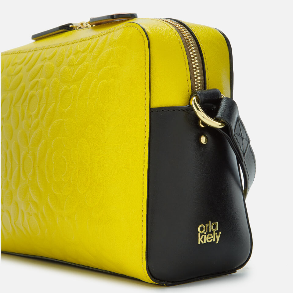 Orla Kiely Women's Flower Stem Emboss Abby Cross Body Bag - Sunshine