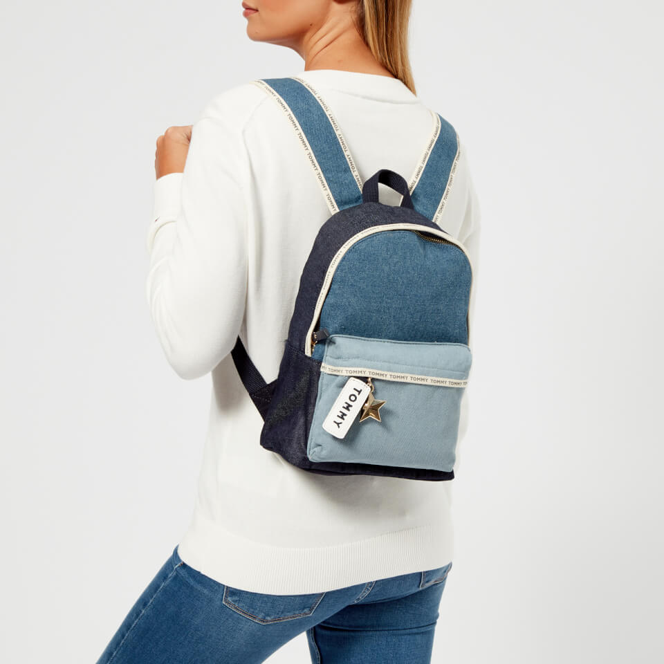 Tommy Hilfiger Women's Logo Tape Mini Backpack - Denim