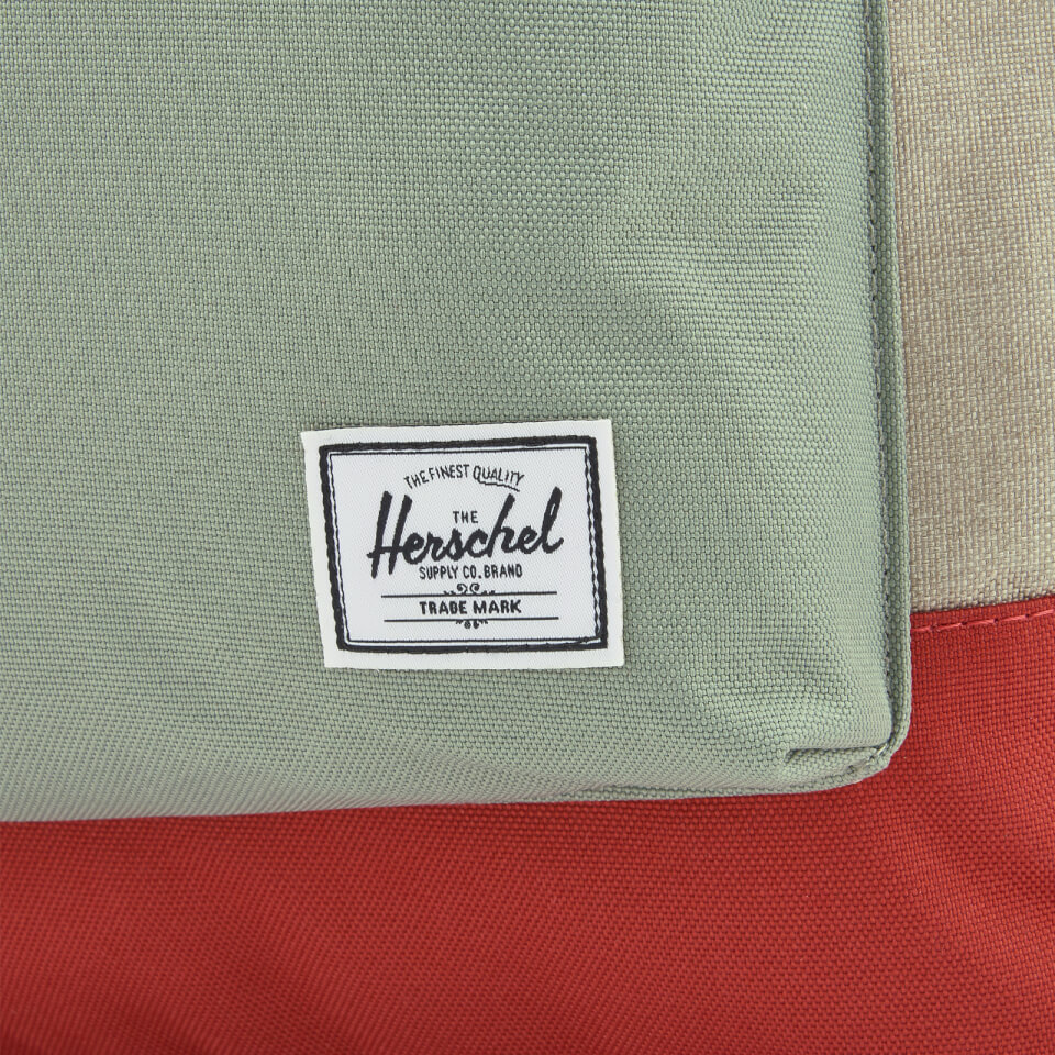 Herschel Supply Co. Men's Settlement Backpack - Light Khaki Crosshatch/Shadow/Brick Red