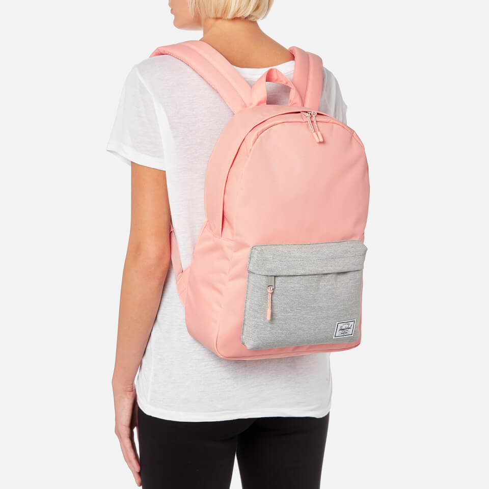 Herschel Supply Co. Women's Classic Mid-Volume Backpack - Peach/Light Grey Crosshatch