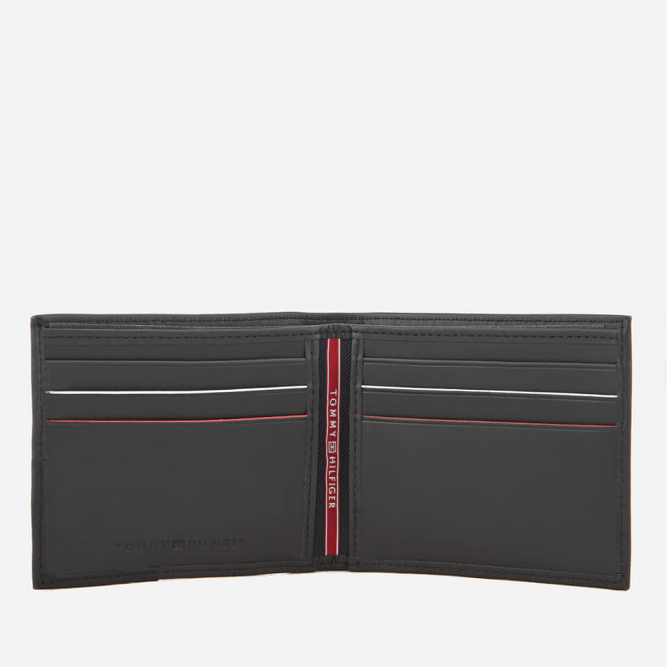 Tommy Hilfiger Men's TH Diagonal Mini Credit Card Wallet - Black