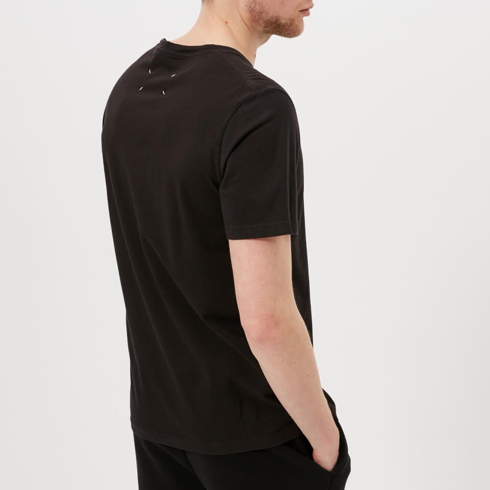 Maison Margiela Men's Garment Dyed Stereotype Patch T-Shirt Maison Margiela Men's Garment Dyed Stereotype Patch T-Shirt