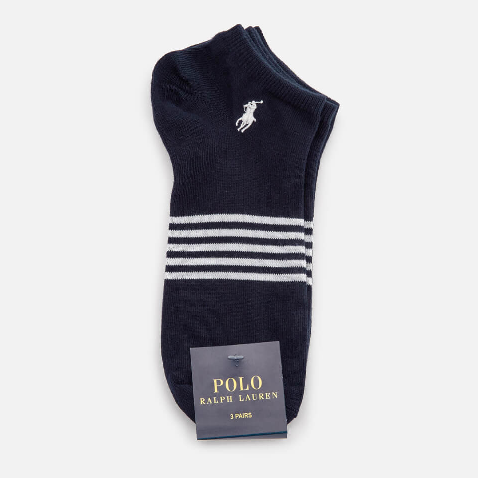 Polo Ralph Lauren Men's Stripe 3 Pack Socks - Navy