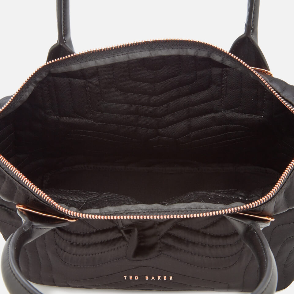 Ted Baker Women's Akebia Quilted Bow Small Nylon Tote Bag - Black