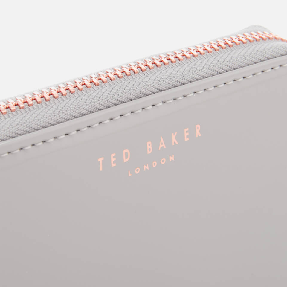 Ted Baker Women's Patent Zip Around Mini Purse - Light - Grey