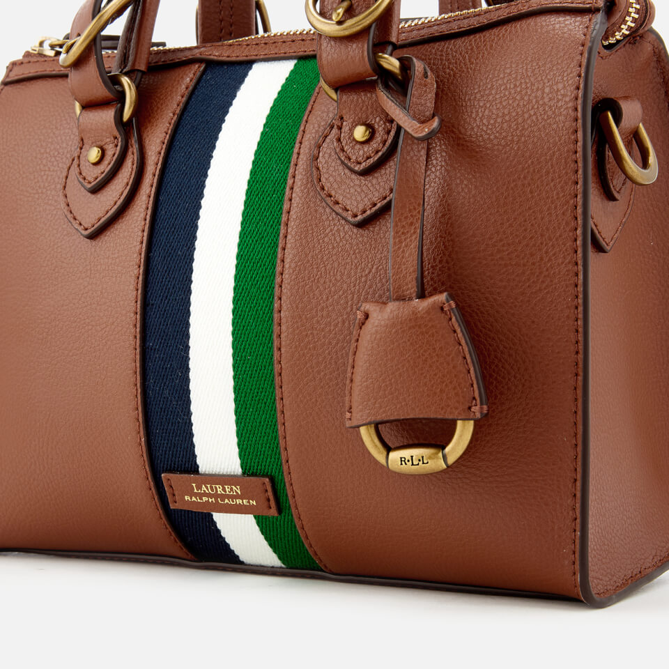 Lauren Ralph Lauren Women s Chesterfield Small Duffle Bag Lauren Tan Navy White Green Stripe