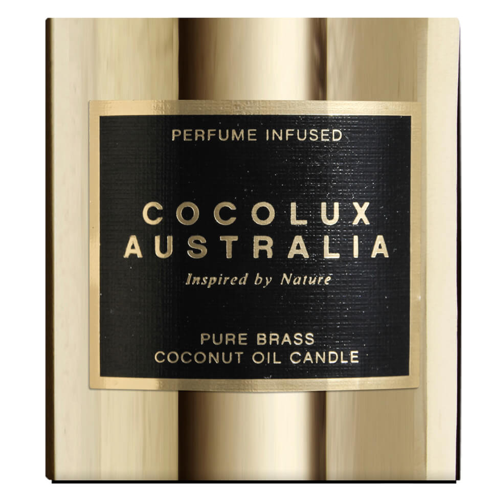 Cocolux Australia Tonka Bean and Lime Zest Luna Brass Candle 225g