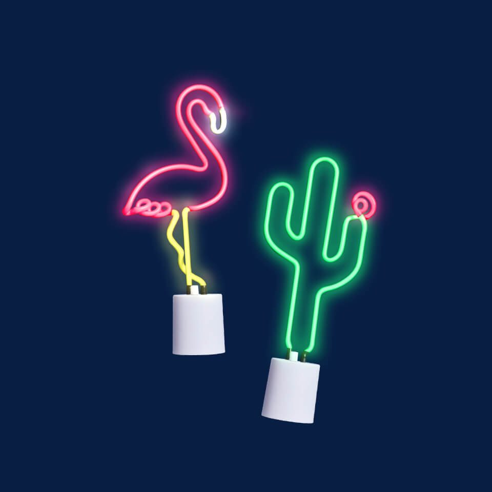 Sunnylife Large Flamingo Neon Light