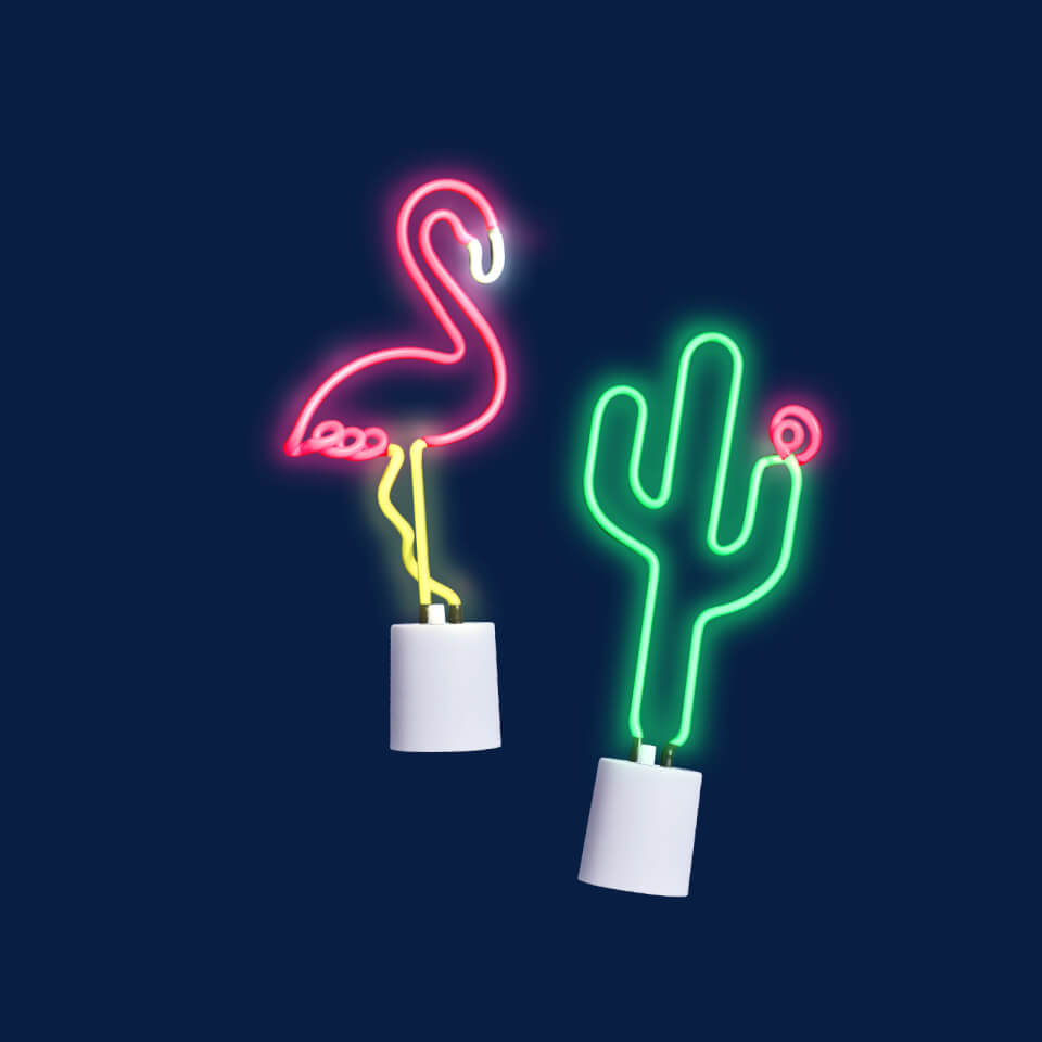 Sunnylife Small Cactus Neon Light