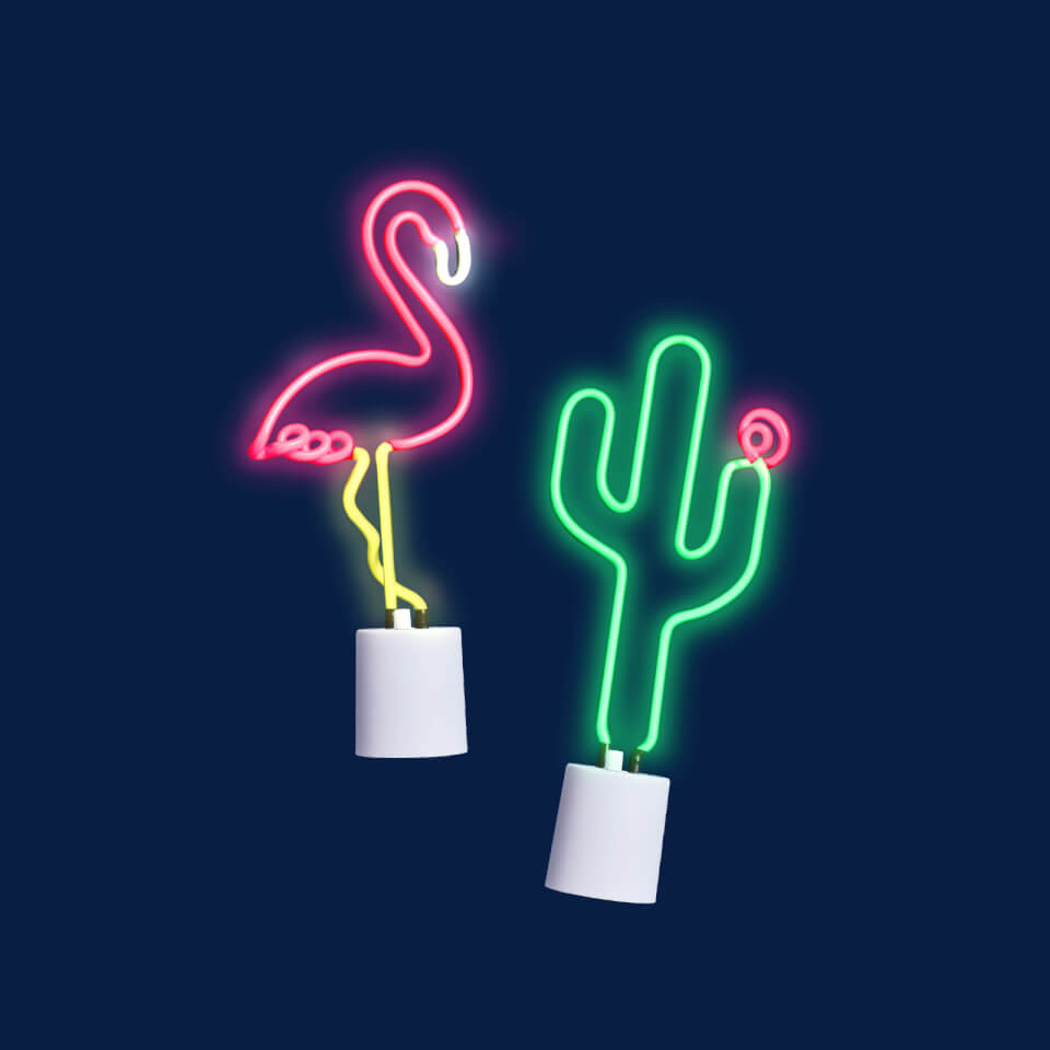Sunnylife Flamingo Neon LED Wall Light