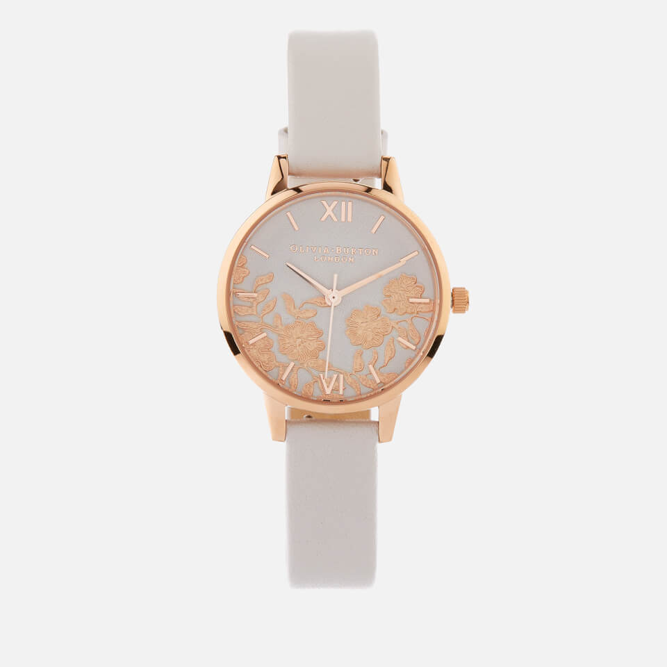 Olivia Burton Women's Lace Detail Watch - Blush/Rose Gold
