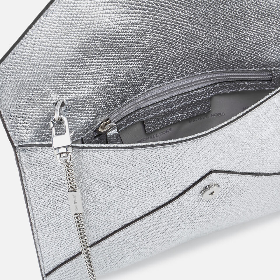 MICHAEL MICHAEL KORS Women's Large Soft Envelope Clutch Bag - Silver