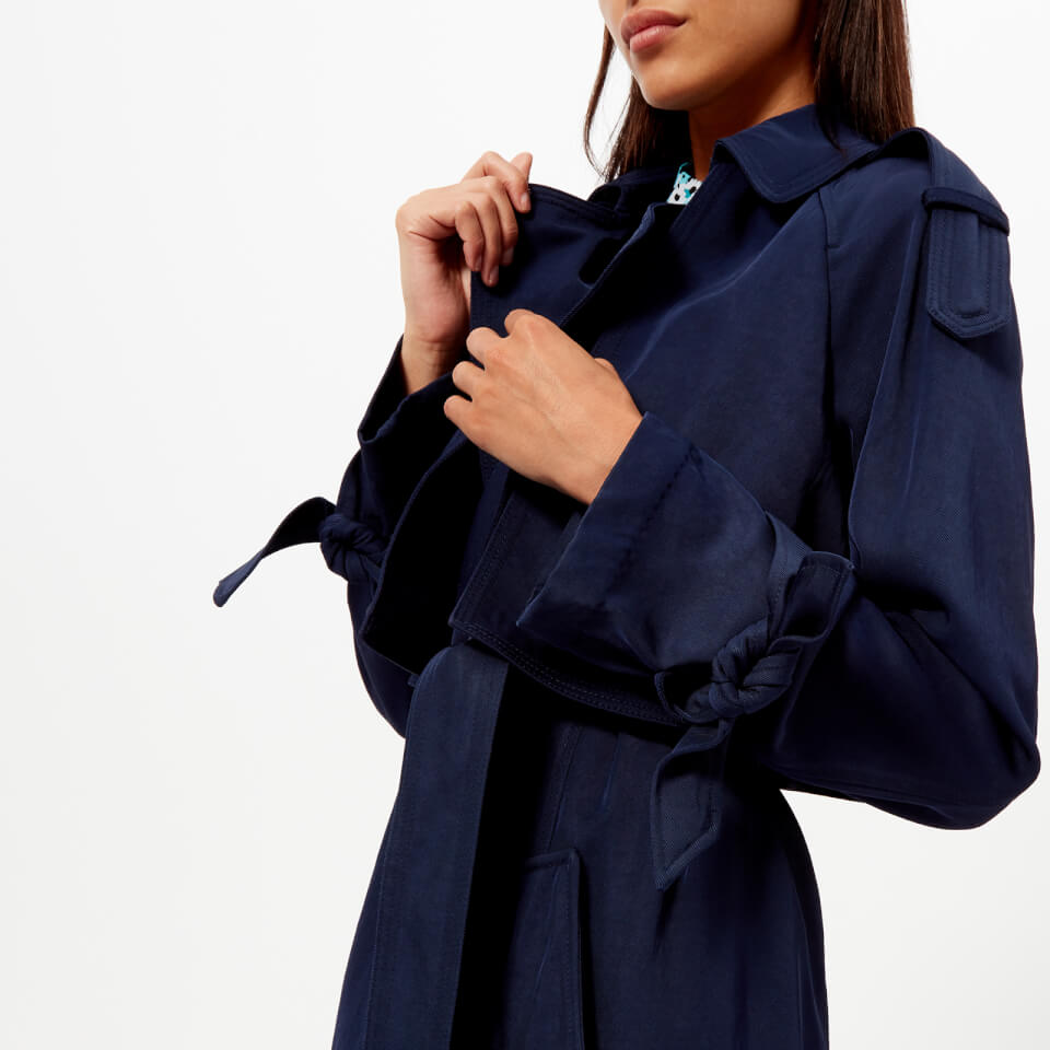 Michael kors navy trench coat 2025