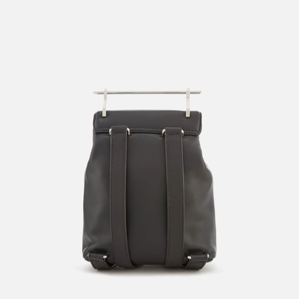 M2Malletier Women's Mini Double Hardware Backpack - Black/Double Silver