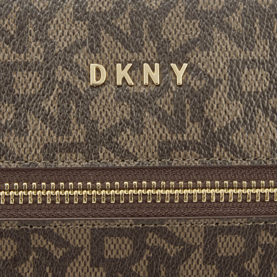 DKNY Women's Bryant Zip Cross Body Bag - Brown Logo