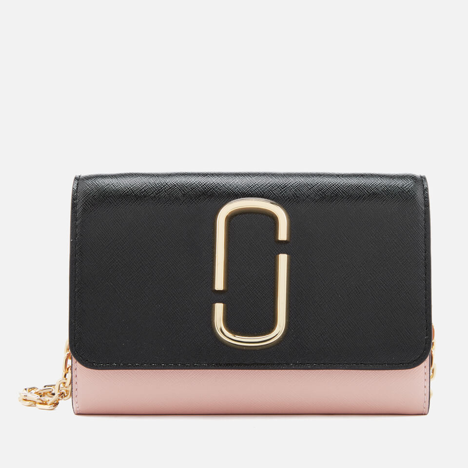 Marc Jacobs Women's Snapshot Wallet on Chain - Black/Rose
