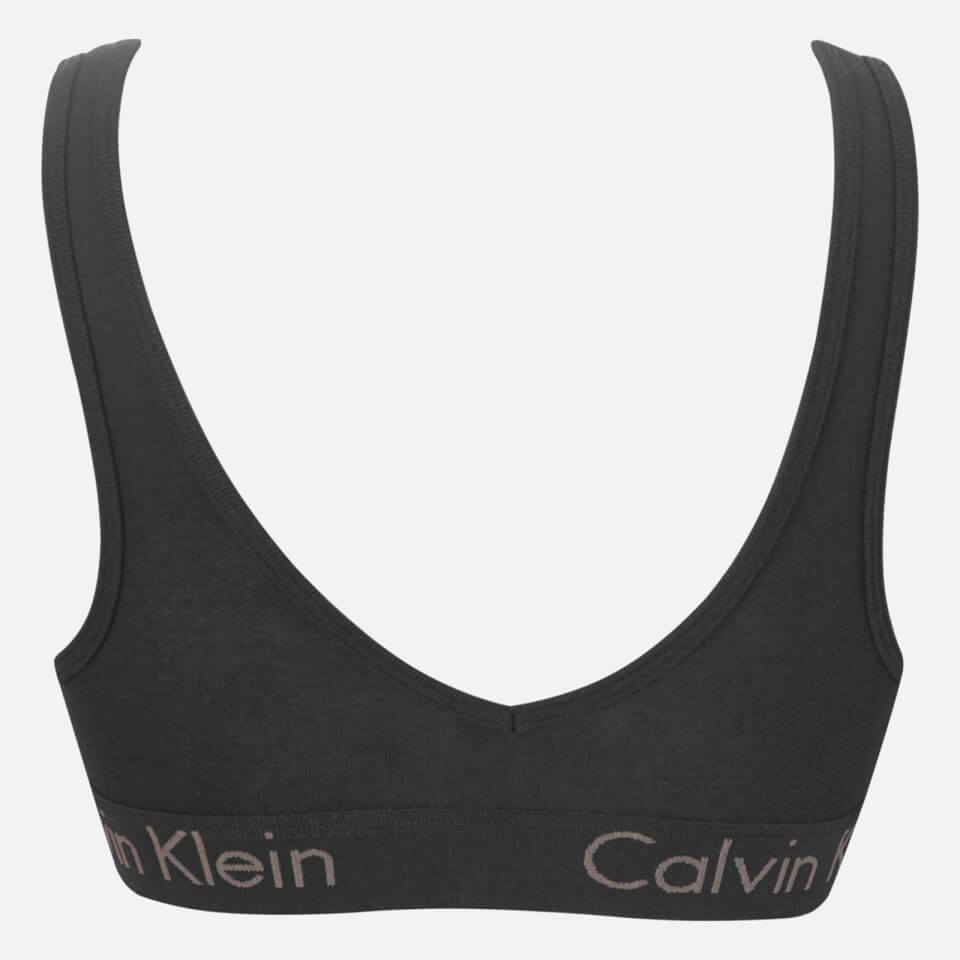 Calvin Klein Women's Logo Band Unlined Bralette - Black
