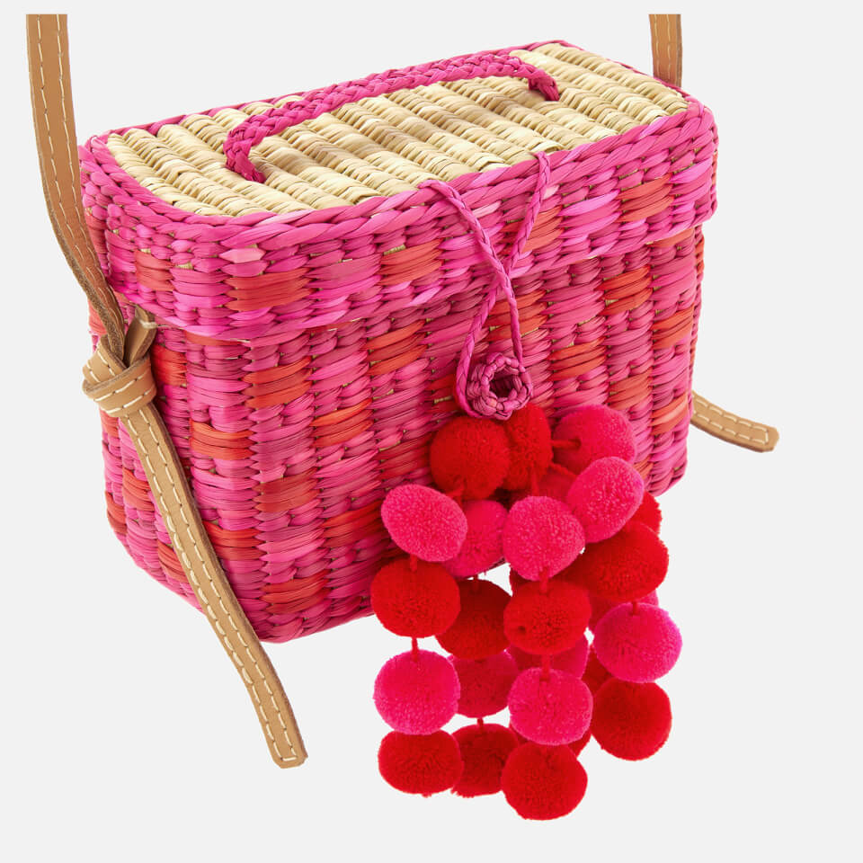 Nannacay Women's Roge Small Pompom Bag - Pink/Red