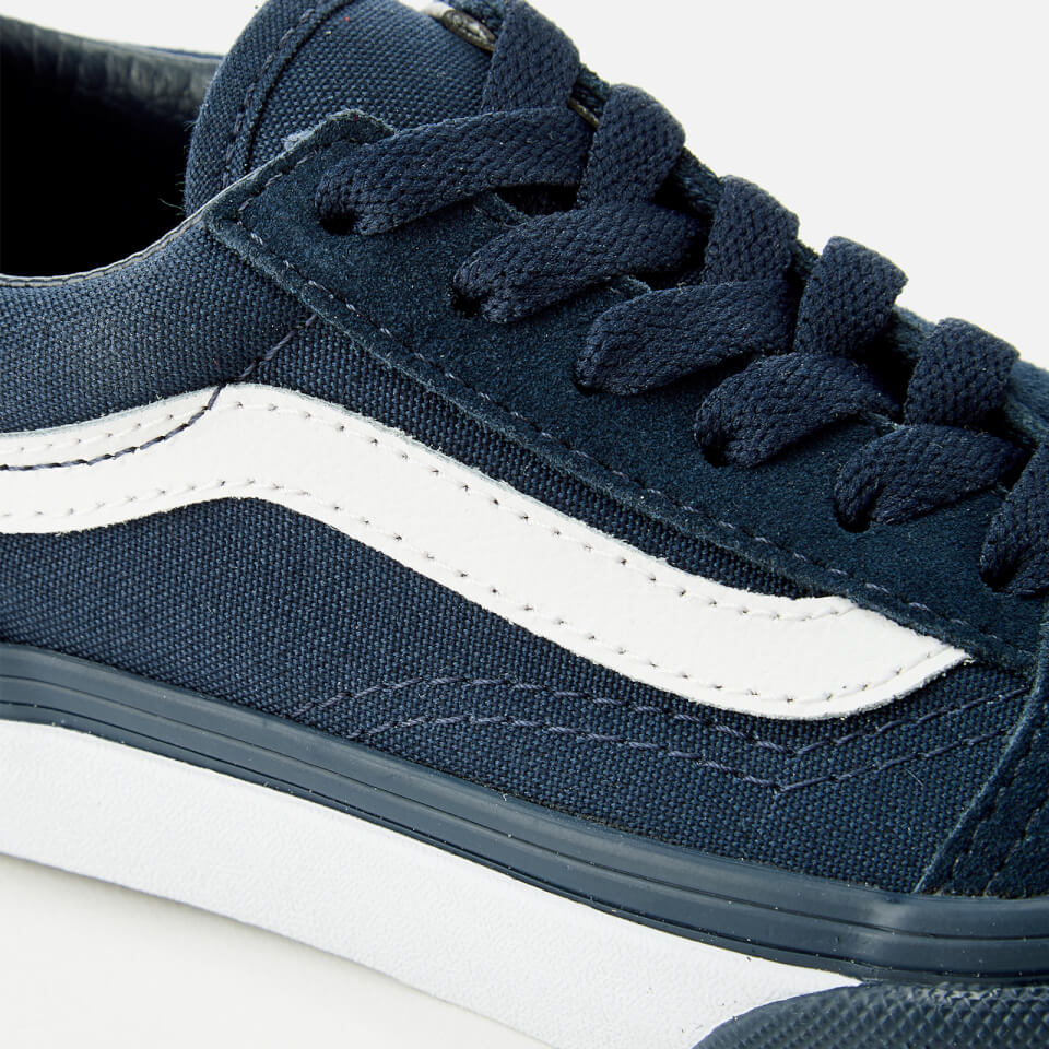 Vans Kids Mono Bumper Old Skool Trainers Dress Blue True White Allsole