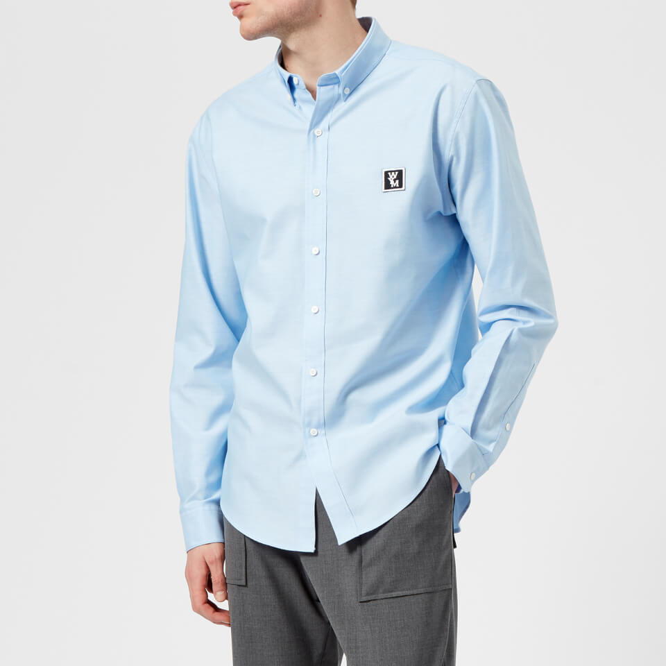 Tシャツ・カットソー WOOYOUNGMI SS25 Light blue poplin shirt (W251DS01 802L) Wooyoungmi Men's Button Down Oxford Shirt - Light Blue | Coggles