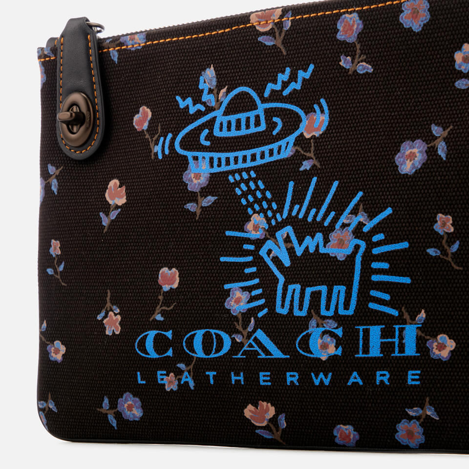 Coach Women's X Keith Haring Turnlock 26 Pouch - Black