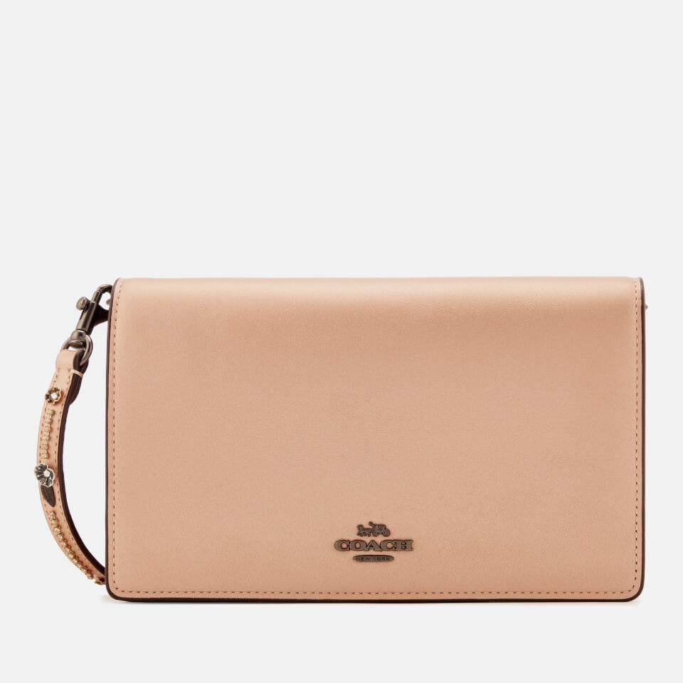 Coach 1941 Women's Foldover Chain Clutch Bag - Metallic Pink Gold