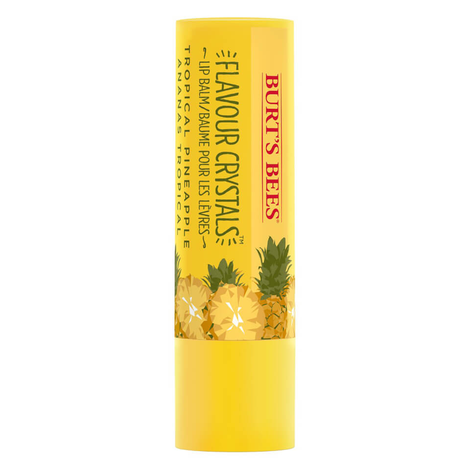 Burt's Bees Flavour Crystals 100% Natural Moisturising Lip Balm - Tropical Pineapple 4.53g
