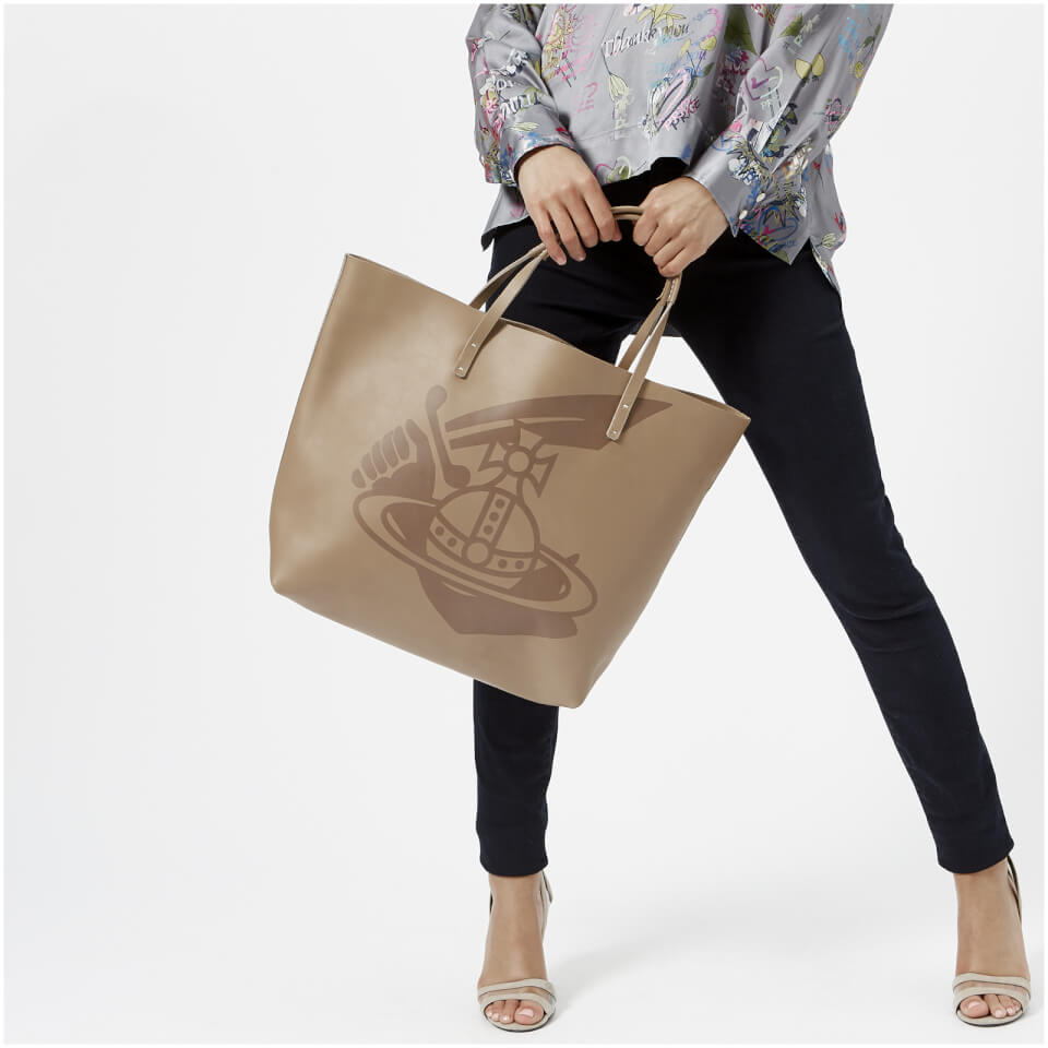 Vivienne Westwood Women's Made in Kenya Leather Shopper Bag - Beige