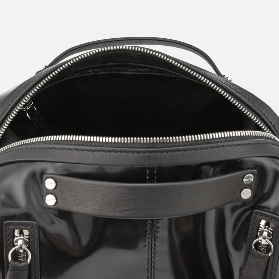 McQ Alexander McQueen Women's Mini Hobo Vinyl Cross Body Bag - Black