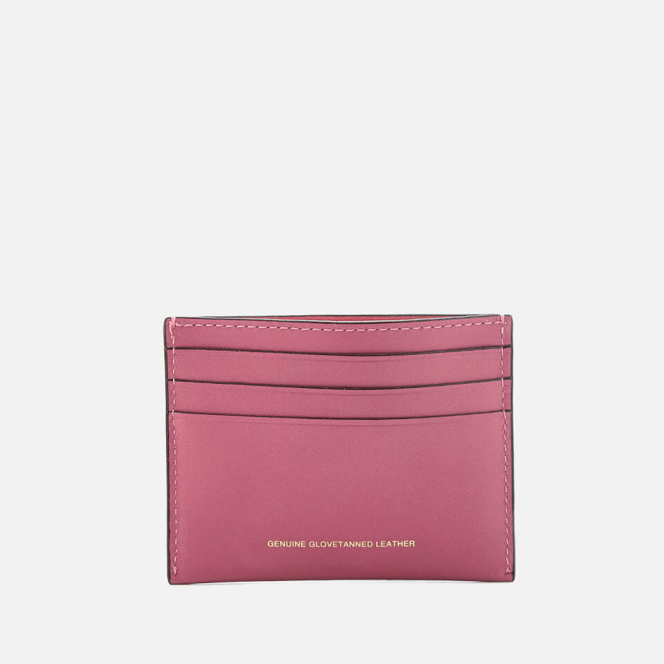 Coach Women s Flat Card Case Metallic Rose