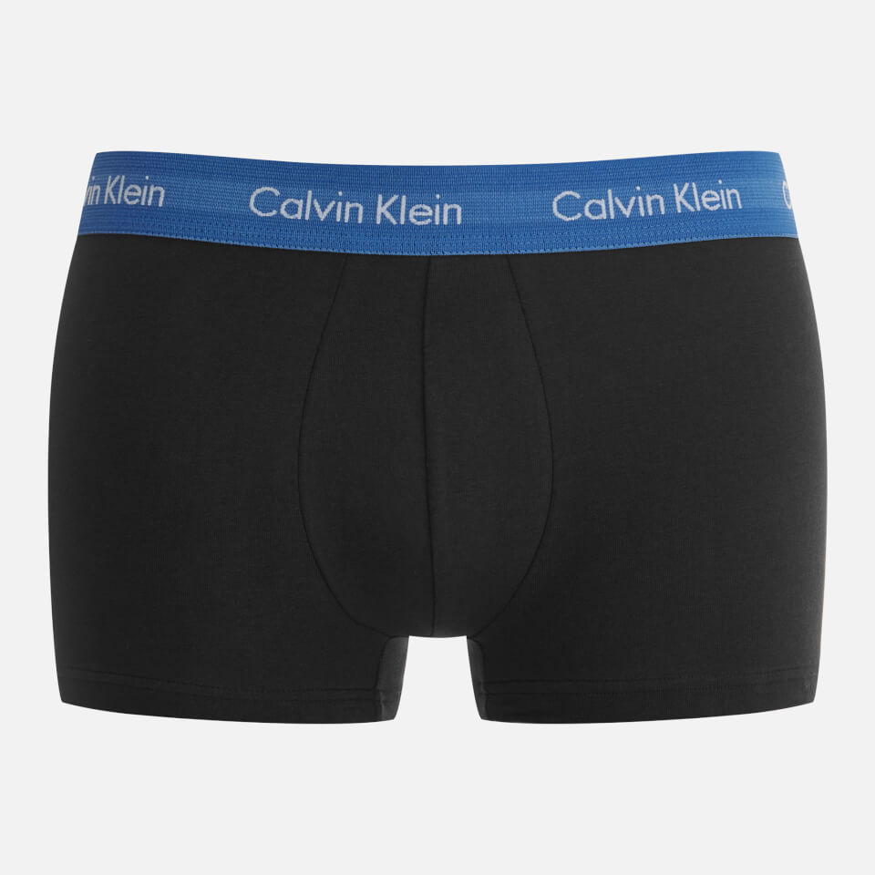 Calvin Klein Men's 3 Pack Trunk Boxer Shorts - Black/Oriole Black/Lakefront Black