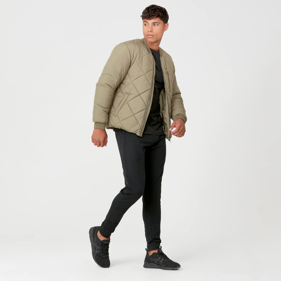MP Men's Pro-Tech Quilted Bomber Jacket - Light Olive - XS