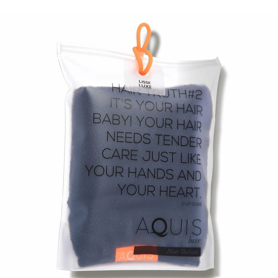 Aquis Hair Turban Lisse Luxe - Stormy Sky