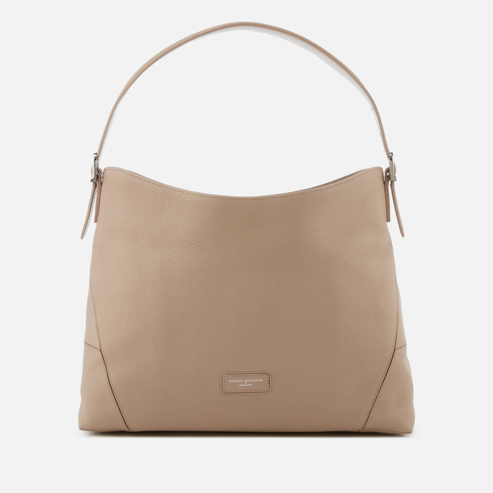 Aspinal of London Women's Small "A" Hobo Bag - Soft Taupe