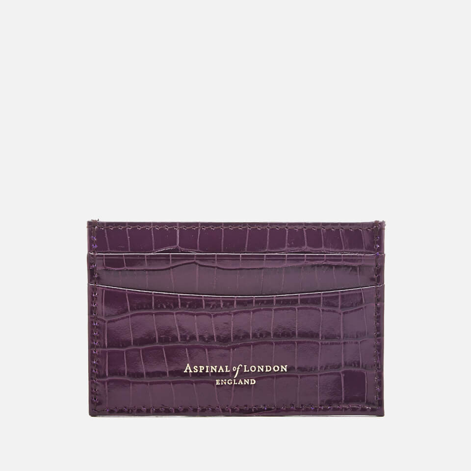 Aspinal of London Women's Slim Credit Card Case - Amethyst