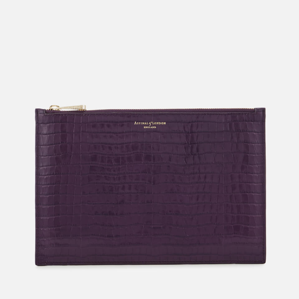 Aspinal of London Women's Essential Pouch Large - Amethyst
