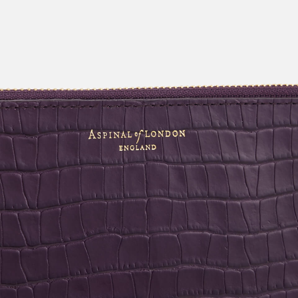Aspinal of London Women's Essential Pouch Large - Amethyst