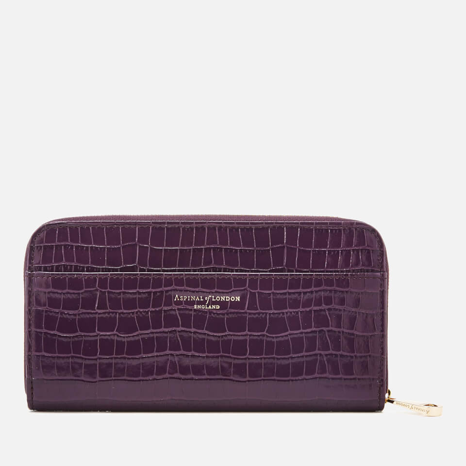 Aspinal of London Women's Continental Clutch Wallet - Amethyst