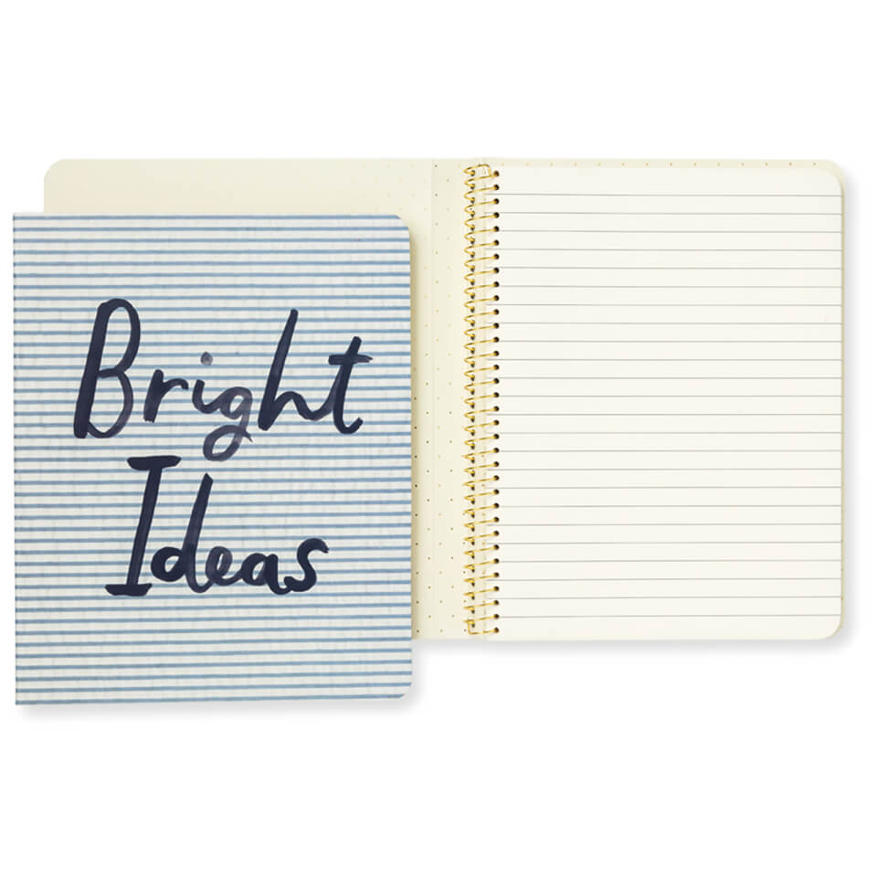 Kate Spade Concealed Spiral Notebook - Bright Ideas Seersucker