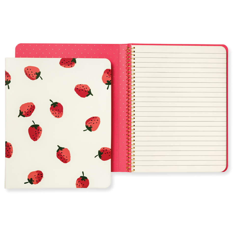 Kate Spade Concealed Spiral Notebook - Strawberries